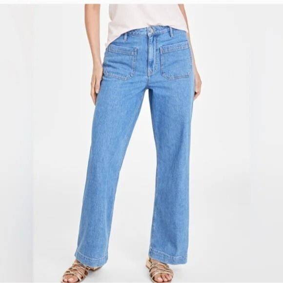 ON 34th High Rise Front Patch Pocket Wide Leg Size 27 - Picture 1 of 12